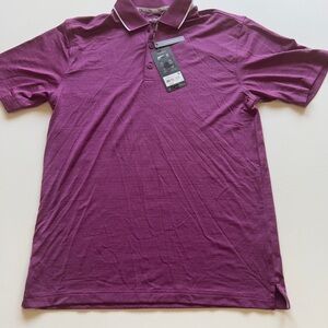 NWT Walter Hagen 11 Performance Polo Shirt Men Purple Heather Sz S Athletic Fit